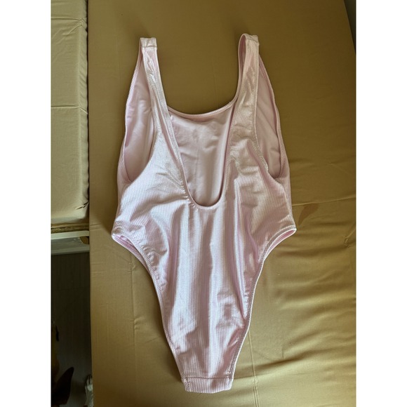 NWT Aerie Ribbed Pink One Piece Swimsuit XL - Picture 2 of 3
